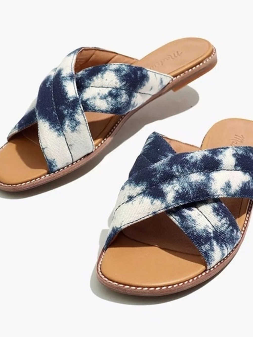Madewell Women’s Skyler Tie Dye Slide Leather Sandals Size 6.5